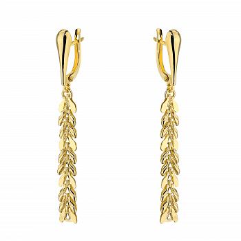 Kolczyki złote wiszące plecione FUG7-34-K01444-2