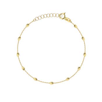 Bransoletka złota diamentowane owalne elementy FUG2-B01162-585