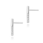 Kolczyki z białego złota z brylantami FCK29-B585-B0.05
