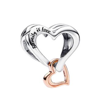 Charms Pandora dwutonowe ażurowe serce nieskończoność 782642C00 GRAWER GRATIS