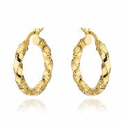 Kolczyki złote zaplatane diamentowane FUG7-30-K01254-2