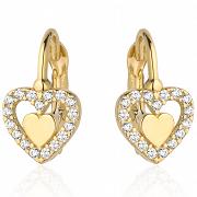 Kolczyki złote serduszka z cyrkoniami FUG7-25-K00778-2