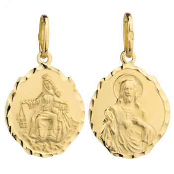 Medalik z żółtego złota szkaplerz FUG5-9-M00031-2
