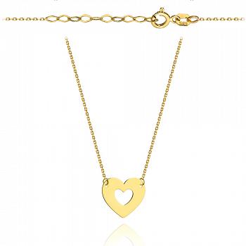 Naszyjnik złoty serce w sercu FUG3-21-CN00180-2
