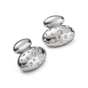 Kolczyki damskie stal szlachetna z białymi kamieniami FUGJDE2403124S