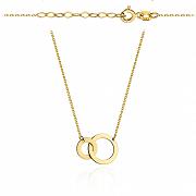 Naszyjnik złoty połączone okręgi FUG3-21-N00374-2