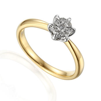 Pierścionek zaręczynowy z diamentami 0660051014