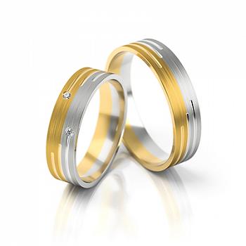 Obrączki ślubne złoto dwukolorowe 5mm próba 333 • XFS225