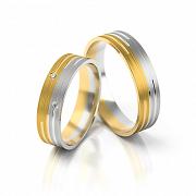 Obrączki ślubne złoto dwukolorowe 5mm próba 333 • XFS225