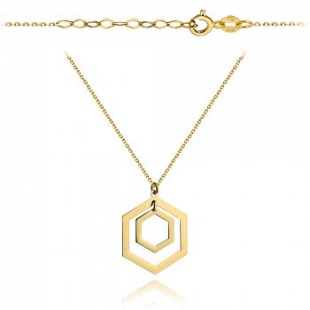 Naszyjnik złoty sześciokąty FUG3-4-CN00213-2
