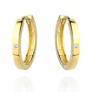 Kolczyki złote kółka z cyrkoniami FUG7-25-K00629-2