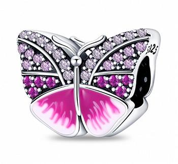 Charms różowy motyl METFUG008