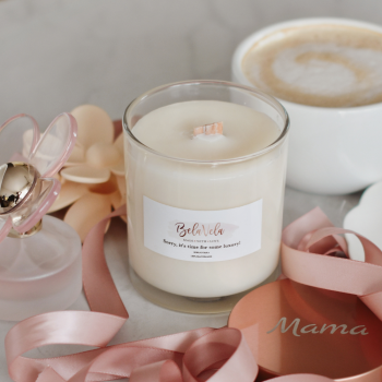 Świeca sojowa zapachowa wegańska JAŚMIN 300ml grawer gratis