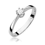 Pierścionek zaręczynowy z brylantem 0.10ct