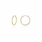 Kolczyki złote kanciaste kółka 1,3cm FUG7-17-K00973-2
