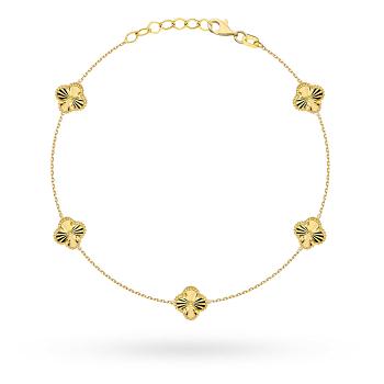 Bransoletka diamentowane koniczyny FUG2-B01065-585