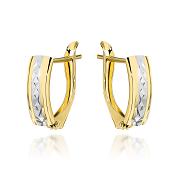 Kolczyki złote na angielskim zapięciu w dwóch kolorach złota FUG7-K01773-585