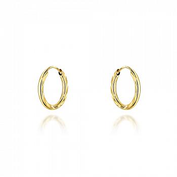 Kolczyki złote kółka diamentowane 1,2cm FUG7-33-K01494-2