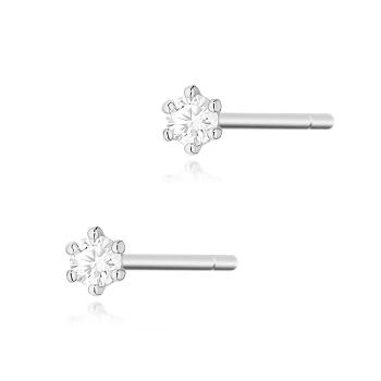 Kolczyki z białego złota z brylantami FKO501-B585-B0.08