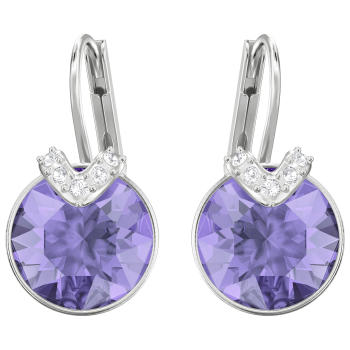 Kolczyki SWAROVSKI • Bella V Pierced Earrings, Violet, Rhodium plating 5389358