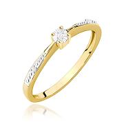 Pierścionek zaręczynowy z brylantami 0.02