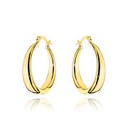 Kolczyki złote kółka z szeroką szyną FUG7-K01767-585