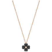 Naszyjnik SWAROVSKI • Latisha Flower Pendant, Black, Rose gold plating 5420246
