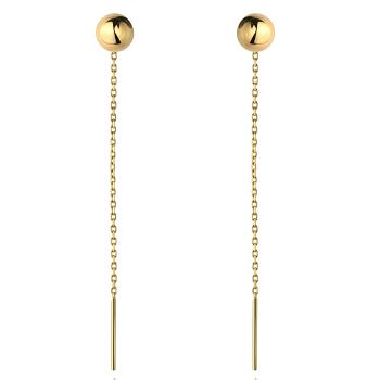 Kolczyki złote przewlekane kulki FUG7-K01813-585