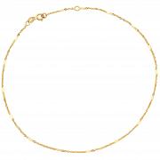 Bransoletka na nogę złota splot singapur z blaszkami FUG2-26-B00539-2