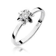 Pierścionek zaręczynowy z brylantem 0.10