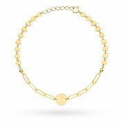 Bransoletka złota pełne kółka i długie ogniwa FUG2-17-B00803-2