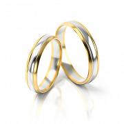 Obrączki ślubne złoto dwukolorowe 4mm próba 585 • FS239