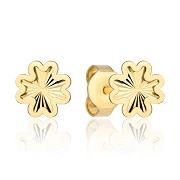 Kolczyki złote diamentowane koniczynki FUG7-K01621-375