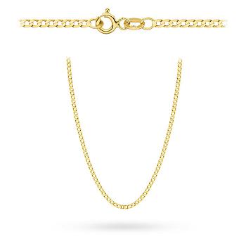 Złoty łańcuszek Pancerka gładka 55cm FUG1-L00069-375