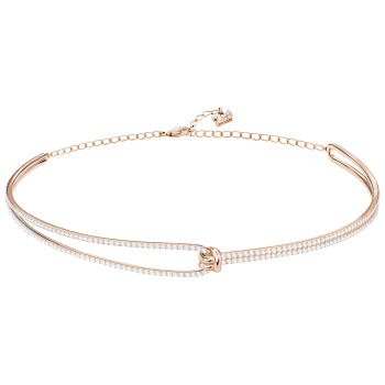 Choker Swarovski • Lifelong Choker, White, Rose gold plating 5392925