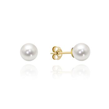 Kolczyki złote z perłą FUG7-37-K01636-2