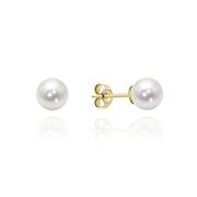 Kolczyki złote z perłą FUG7-37-K01636-2