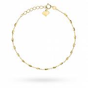 Bransoletka złota diamentowane kulki i serce FUG2-17-B00805-2