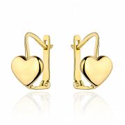 Kolczyki złote serca na angielskim zapięciu FUG7-34-K01539-2