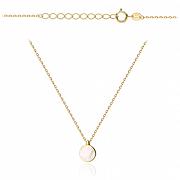 Naszyjnik złoty kółko z masą perłową FUG3-21-N00592-2