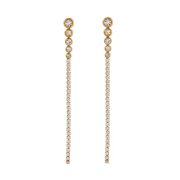 Kolczyki damskie złote z białymi kamieniami FUGJDE2401024WT