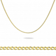 Złoty łańcuszek Pancerka gładka 45 cm FUG1-26-L00067-2