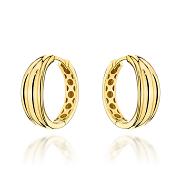 Kolczyki złote żłobione kółka FUG7-17-K01607-2