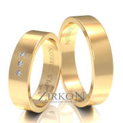 Obrączki ślubne klasyczne złote 5mm próba 585 płaskie • PL5S