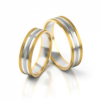 Obrączki ślubne złoto dwukolorowe 5mm próba 333 • XFS231