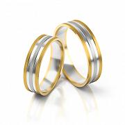 Obrączki ślubne złoto dwukolorowe 5mm próba 333 • XFS231