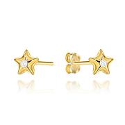Kolczyki złote gwiazdki z cyrkoniami FUG7-17-K01588-2