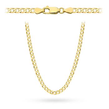 Złoty łańcuszek Pancerka gładka 50 cm FUGG1-26-Ł00047-2