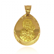 Medalik z żółtego złota Matka Boska Częstochowska FUG5-9-M00060-2