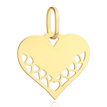 Zawieszka złota serce serduszko ażurowe FUG6-Z00251-585